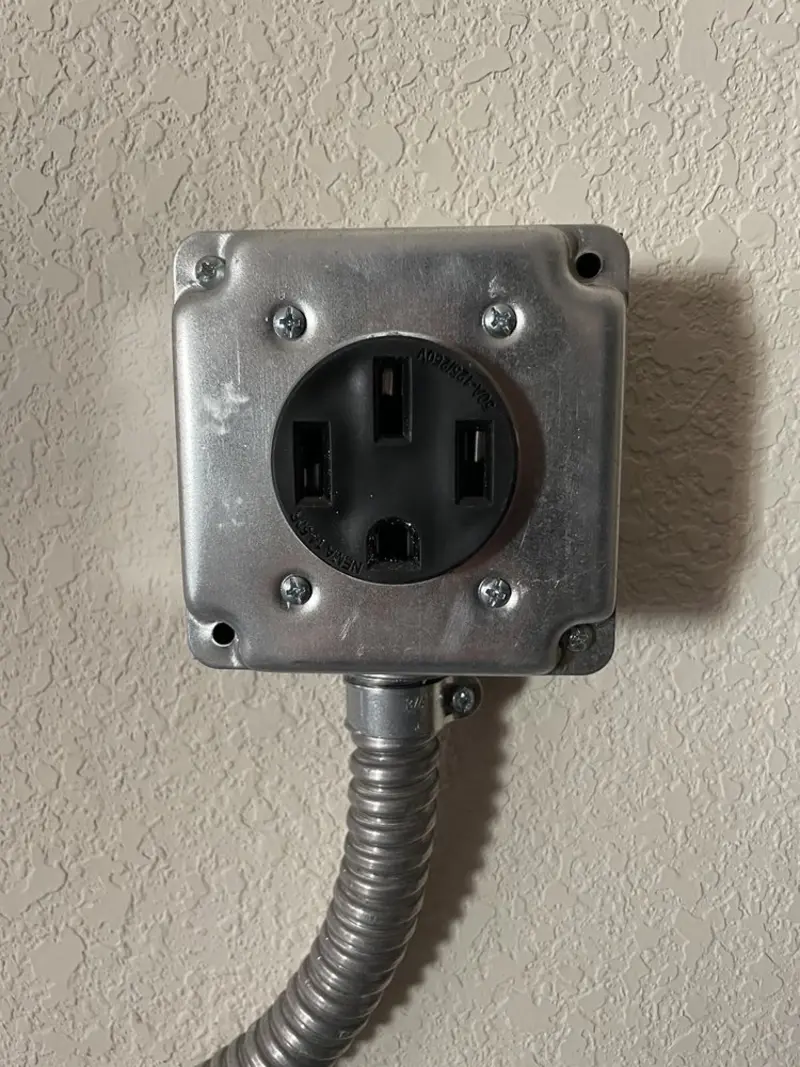 NEMA 14-50 outlet installed for Electrical Panel Upgrade in Tioga